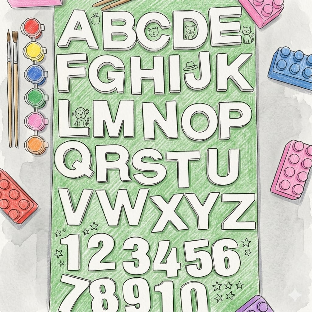 Kids Alphabet & Numbers Painting Kit - Image 2