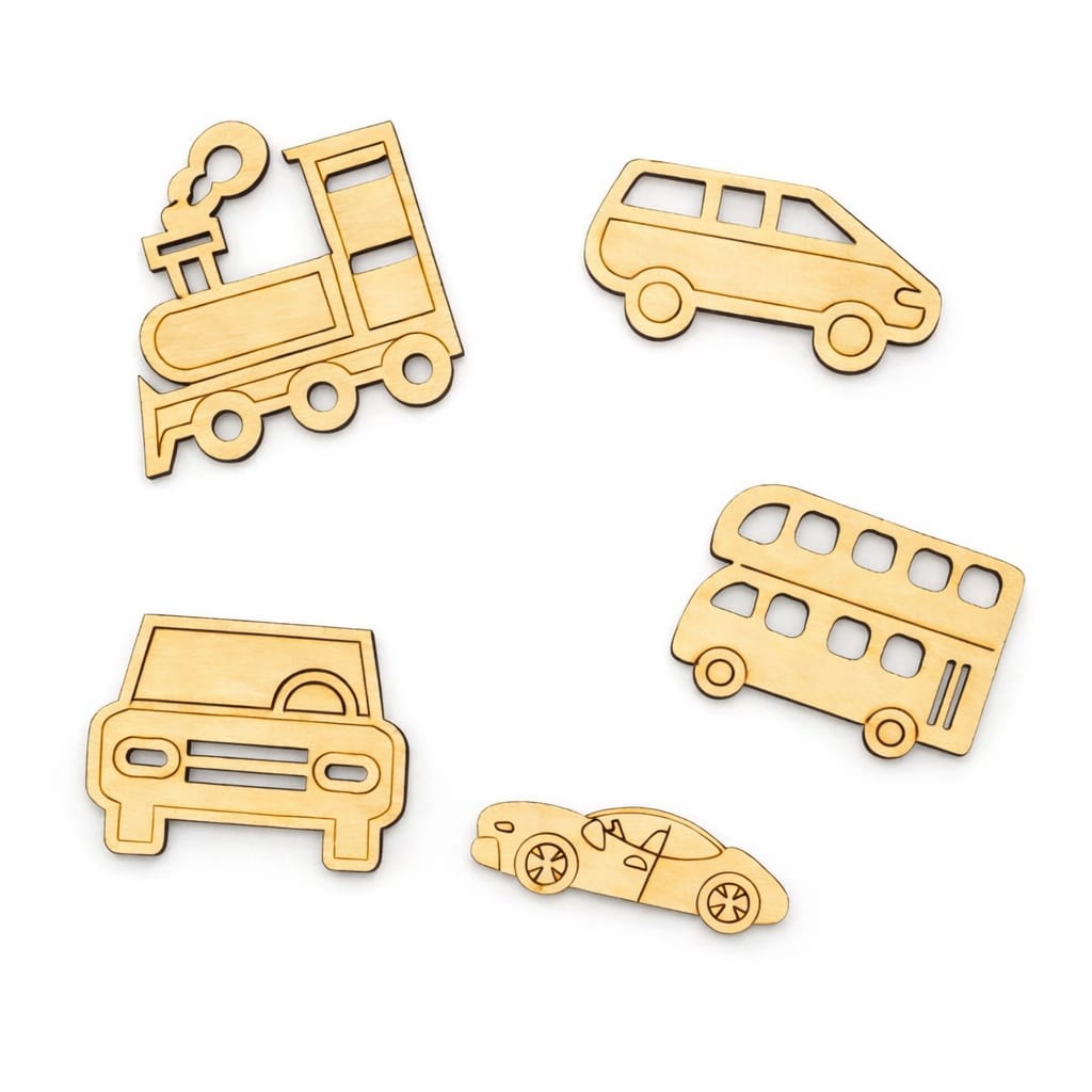 Kids Mini Wooden Transport Painting Kit - Image 1