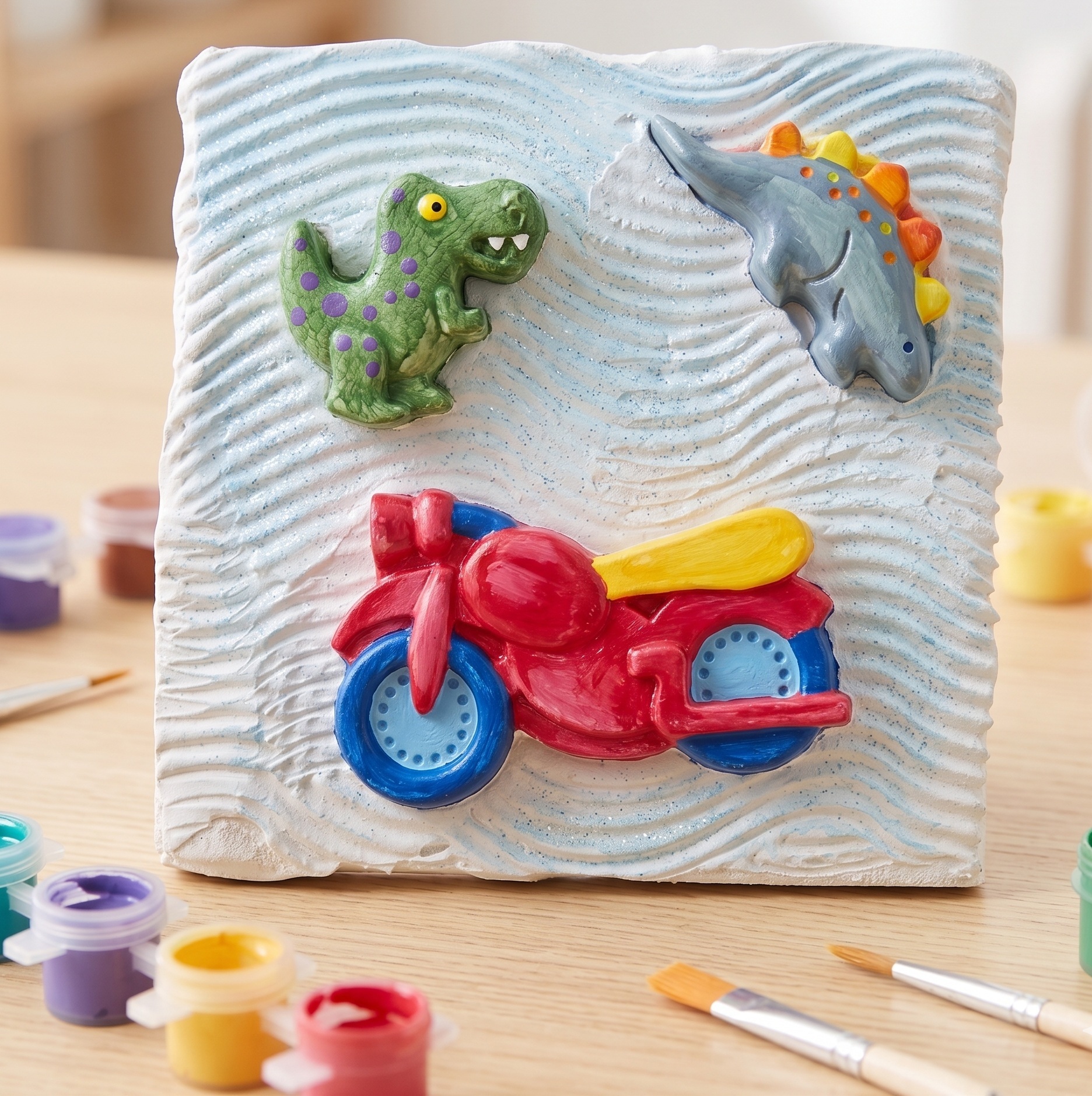 Kids Dino Painting Canvas Kit - Image 3
