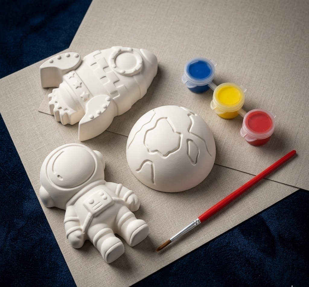 Kids Ceramic Space Painting Kit - Image 3, Montessori learning kit for kids