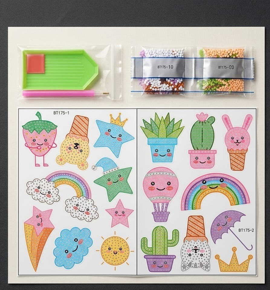 Kids Diamond Stickers Painting Book - Montessori-inspired educational toy for kids