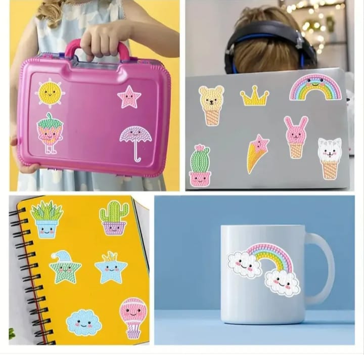 Kids Diamond Stickers Painting Book - Image 2, Montessori learning kit for kids