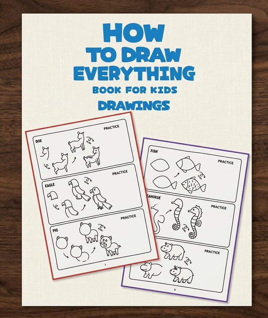 Kids How To Draw Everything Book - Image 2, Montessori learning kit for kids