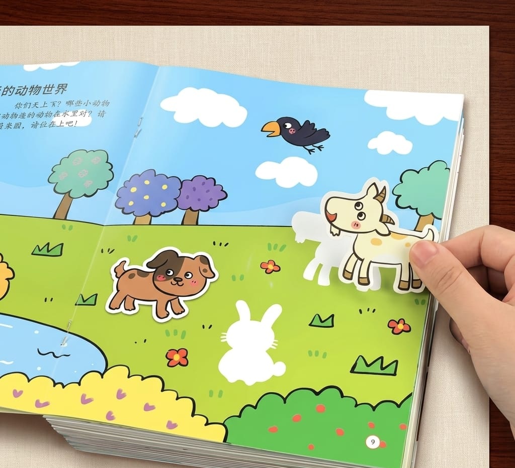 Kids Interactive Sticker Book - Image 1, Montessori learning kit for kids